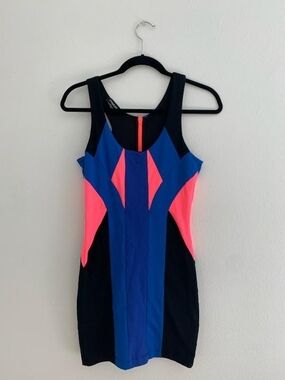 Bebe Color Block Bodycon Dress